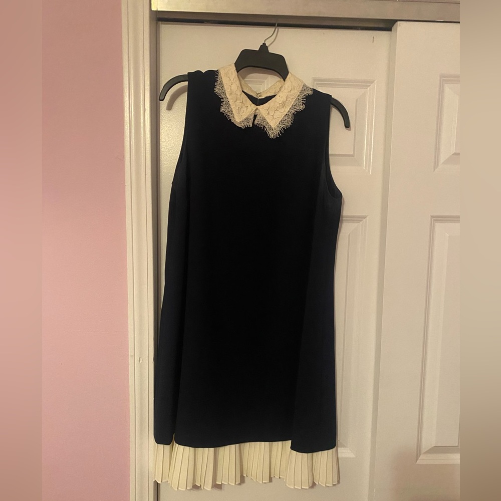 White & Navy Dress
